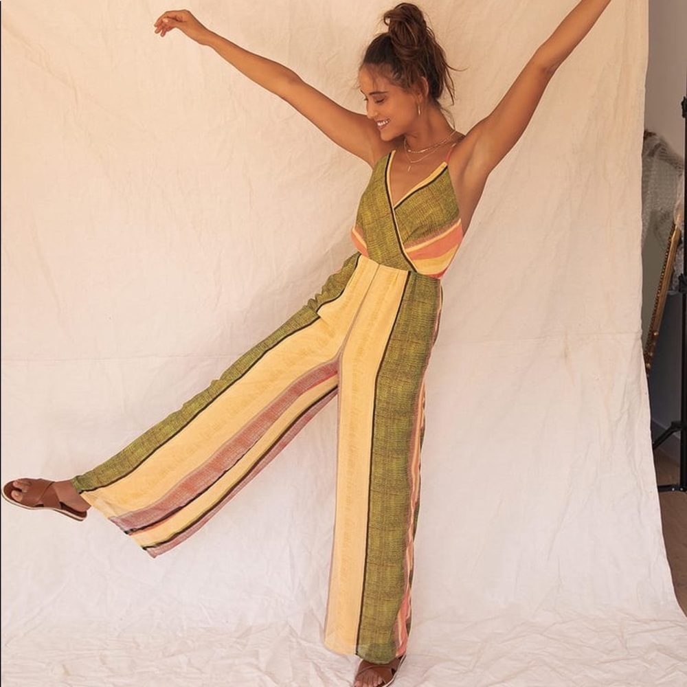 NWT Lulus Beach Club Wide-Leg Jumpsuit
